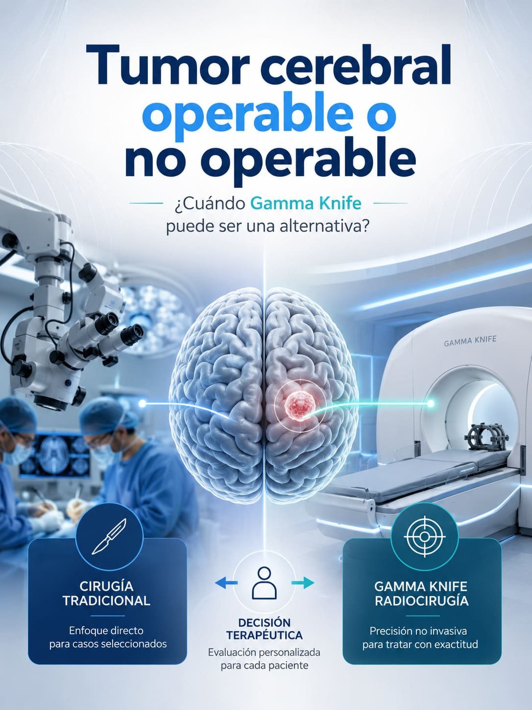 Tumor cerebral operable o no operable y Gamma Knife para tumor cerebral